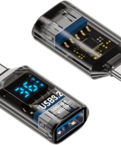 Revolution Type C to USB 3.2 Dönüştürücü 36W Hızlı Şarj 10Gbps Veri Transferi Dijital Ekran OTGGM
