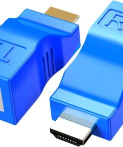 Lua HDMI Uzatıcı, DDS-DUDES HDMI - RJ45 Ethernet Ağ Kabloları Uzatma Dönüştürücü Tekrarlayıcı, Cat5e Cat6 1080p Üstü 30 m Uzatıcı HDTV STB DVD PS4 için uygundur
