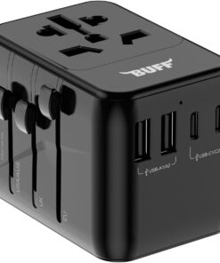 LABS BL80 Universal Seyehat Şarj Adaptörü 35W GAN Çoklu Priz Dönüştürücü (Siyah)