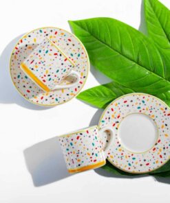 TE-028 Colorful 6lı Türk Kahvesi Fincan Takımı