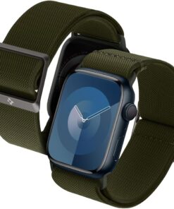 Apple Watch 42mm Seri 10 - 41mm Seri 9/8/7 - 40mm Seri SE2/SE/6/5/4 Kordon Kayış Band Lite Fit Khaki - AMP02292