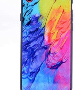 3857 Apple iPhone 7 ile Uyumlu Kılıf, Ebruli Cam Kapak, NO7