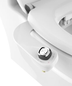 SlimEdge Basit Bide Tuvalet Takımı, Beyaz, Çift Nozzle, Taze Su Sprey, Elektriksiz, Kolay Montaj, Pirinç Giriş ve İç Valf