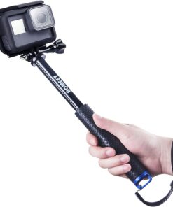 49 cm Selfie Çubuğu Teleskopik, Geri Çekilebilir Aksiyon Kamerası Selfie Çubuğu, Kendi Portrenizi Çekmek Için Su Geçirmez Monopod.SJCAM, YI 4K, Victure, Qumox, Crosstour, Apeman Için.