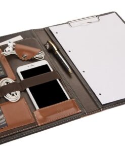 Kapaklı Sekreterlik Padfolio Hesap Makinalı A4 100 Yaprak Kapasiteli Vegan 24,5x32 cm.