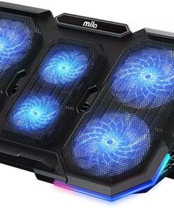 Mila Serisi M6 R-TYPE 13-17 inch Uyumlu 2200 RPM, RGB Işıklı, 6 Fan, Telefon Stand, 2 USB Notebook Soğutucu Stand