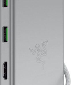 USB-C Dock - HDMI, Gigabit Ethernet, 3,5 mm ses bağlantı noktası, USB-A ve -C ile 11 bağlantı noktası, Windows ve Mac ile uyumlu (4K ile ekran çıkışı, 7.1 surround ses) Mercury