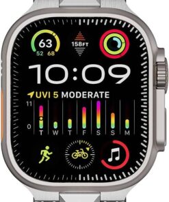 Apple İle Uyumlu Watch Ultra 49mm KRD-107 Metal Hasır Kordon Gümüş
