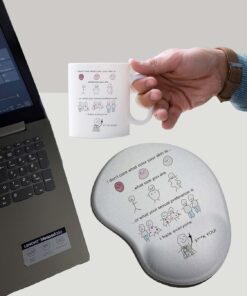 Shop - Motto Baskılı Kupa Bardak Mug + Bilek Destekli Mouse Pad