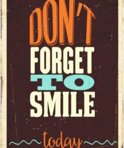Kuşe Kağıt Duvar Posteri Don'T Forget Retro Vintage Drtr0114