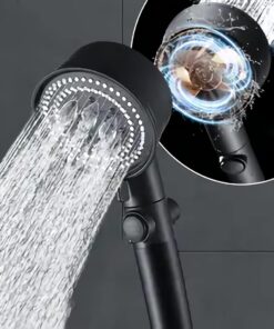 5 Fonksiyonlu Duş Başlığı - Turbo Fan Duş Başlığı - Siyah