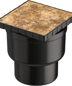 V-Flow Kare 5607329 Yalıtımlı Duş Kanalı, Alttan Çıkışlı, 15x15 cm, DK 700 Kapak, Mat Krom