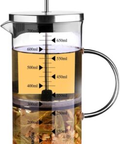 Cam 700 ML French Press, Demlik, Ölçü Kabı,
