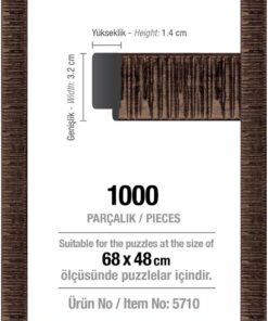 Puzzle 1000 Parça Kahverengi 68 x 48 CM, 30 MM, Puzzle Çerçevesi