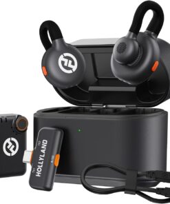 Lark M2S Combo (Kamera RX + USB-C RX+ Lightning Kablosu) Kablosuz Lavalier Mikrofon, iPhone/Kamera/Android/PC için, Titanyum Klips, Gürültü Azaltma, 30 Saat Kullanım, Vlog, Röportaj