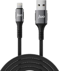 12W 2.4A USB-A to Lightning Apple iPhone iPad Örgülü Hızlı Şarj ve Data Kablosu 1 Metre
