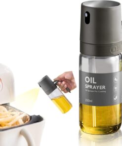 Yemek pişirmek için 8.5oz Yağ Püskürtme Şişesi, Zeytinyağı Püskürtücü Bay, 250ml Cam Zeytinyağı Sprey Şişesi, Hava Fritözü için Yağ Püskürtücü, Kanola Yağı Püskürtücü, Salata Yapımı, Pişirme,