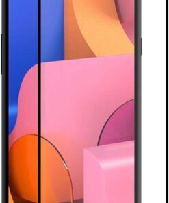 Samsung Galaxy A20s Tam Kaplayan Temperli Cam Ekran Koruyucu Siyah [Galaxy A20s ile Uyumlu Ekran Koruyucu]