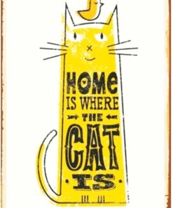 Kuşe Kağıt Duvar Posteri Cat Is Retro Vintage Drtr0040