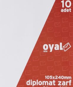Diplomat Zarf Pencereli, 110 gr, Silikonlu, 10'lu, Beyaz