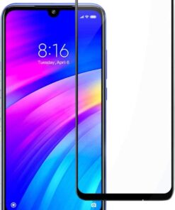 Xiaomi Redmi 7 Tam Kaplayan Temperli Cam Ekran koruyucu Siyah [Redmi 7 ile Uyumlu Ekran Koruyucu]