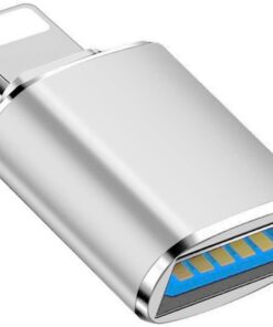 Lightning to OTG Adapter Lightning iPhone iPad Dişi USB Dönüştürücü Adaptör Gri
