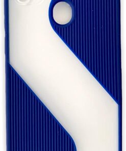 Samsung Galaxy A11 / M11 Uyumlu Kılıf Su Yolu Tasarımlı Yarı Transparan Şeffaf Kamera Lens Korumalı Uzun Ömürlü Kapak - Lacivert