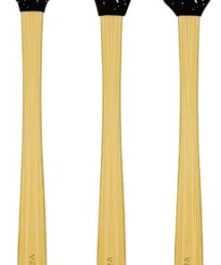 Indigo 3'Lü Siyah Noktalı Bambu Silikon Spatula Seti Uzun 26 Cm Vlt1520