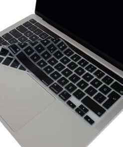 Macbook Pro Klavye Koruyucu 13inç M1-M2 (Türkçe Q) Touchbarlı A2251 A2289 A2338 A2141 ile Uyumlu Siyah