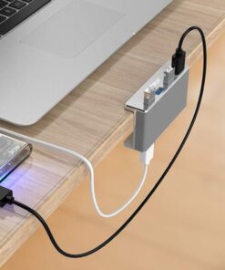 MH4PU USB3.0 4 Portlu Masa ve Monitör Kenar Kelepçeli Çoklayıcı HUB, 4 Bağlantı Noktalı Klips Tipi