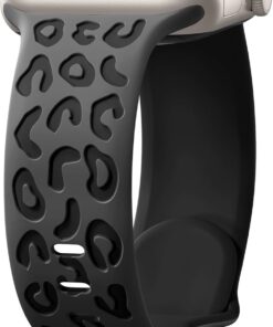 Apple Watch 45mm 44mm 42mm 49mm Uyumlu Leopar Desenli Kordon Kopma Karşıtı Ayarlanabilir Rahatsız Etmeyen Watch Ultra 2/1 9 8 SE 7 6 5 4 3 2 1 Uyumlu Kordon