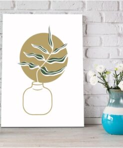 Bohemian Plant Tasarımlı 30X40 Kanvas Tablo - Dekoratif Duvar Tablosu