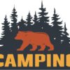 Aksesuar Off Road Camping Adventure Kamp Sticker Offroad Ayı Bear Sticker 10 x 8 cm