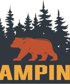 Aksesuar Off Road Camping Adventure Kamp Sticker Offroad Ayı Bear Sticker 10 x 8 cm