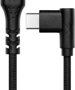Type-C to Type-C uyumlu iPhone ve Samsung Modelleri için Hızlı Şarj ve Data Kablosu 200 cm L Tipi Gaming Hasır Örgülü (Siyah)