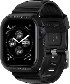 Apple Watch 45mm (Seri 9/8/7) Kılıf & Kordon Kayış Rugged Armor Pro Black - 062CS25324