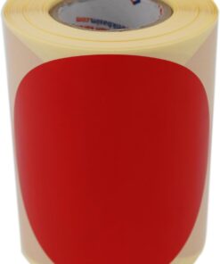 etiketler , hazır al hızlı al Kuşe Daire Renk Baskılı Çap Etiketi 75mm Daire Ölçülerinde Yuvarlak Çıkartma Sticker Ruloda 300 Adet Kendinden Yapışkanlı Rulo Etiketi Barkod Yazıcılar ile Uyumlu 40mm Kuka (Kırmızı)