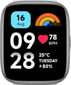 Redmi Watch 3 Active, 1,83 inç (4,6 cm) LCD Ekran, Bluetooth Telefon Görüşmeleri, Kan Oksijen Doygunluğu ve Kalp Atışı İzleme, Su Geçirmezlik, 12 Gün Ömür, 100’den Fazla Egzersiz Modu, Gri