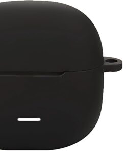 Xiaomi ile Uyumlu Redmi Buds 6 Lite için Kulaklık Kılıfı Extra Kalın Yapı 360° Koruma Sağlayan Toz Koruma Tıpalı Darbeye Karşı Dirençli Taşıma Askılı Silikon Koruyucu (Siyah, Redmi Buds 6 Lite)