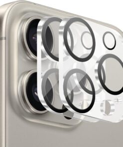LABS iPhone Camera Lens Koruyucu 2 ADET Kamera Lens Koruyucu Şeffaf (iPhone 15 Pro Max / 15 Pro)
