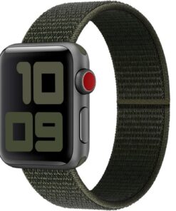 Apple Watch SE/8/7/6/5/4/3/2/1 Serileri ile uyumlu Cırtlı Spor Kumaş Hasır Kordon