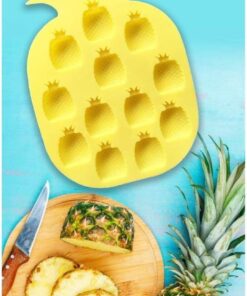 12'li Ananas Şeklinde Silikon Buz Ve Çikolata Kalıbı | Silikon Yapışmaz Buzluk Ananas Buz Kalıbı