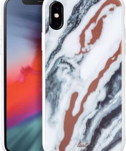 iPhone X/XS İçin Mineral Kılıf Tempered Glass, Beyaz