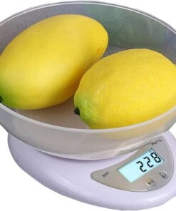 B-05 Dijital Mutfak Terazisi (5KG / 1GR) Hassas Tartı Kilo Ölçer Beyaz / 5 kg Kap Hediyeli