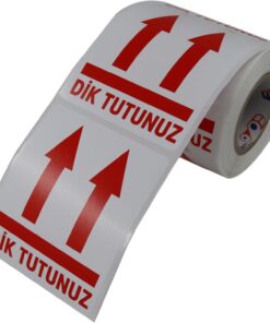 etiketler , hazır al hızlı al Dik Tutunuz Etiketi 70mm X 80mm Ruloda 250 Adet Kuşe Rulo Etiket