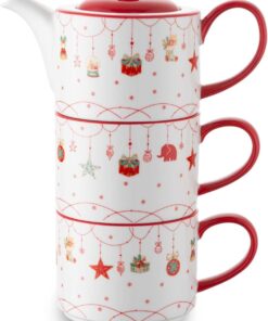 New Year Janus Teapot ve 2'li Bardak Seti