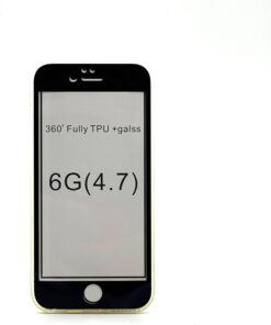 6 Plus / 6S Plus Uyumlu Önlü Arkalı 360 Kaplayan Silikon Kılıf (Siyah)
