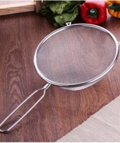 18 cm Metal Saplı Kalaylı Un - Süt - Şeker - Bakliyat Süzgeci