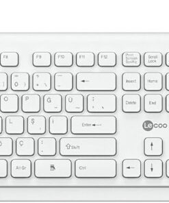 KW203 Kablosuz Türkçe Q Klavye & Mouse Set - QWERTY Türkçe Dizilim Klavye, 1600DPI Optik Fare, Win/Mac Uyumlu, Sıvı Dökülmesine Dayanıklı, Tam Boyutlu Türkçe Q Klavye Mouse Seti Beyaz