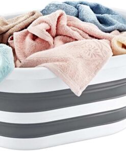 Bee Home Katlanabilir Çamaşır ve Oyuncak Sepeti, Gri